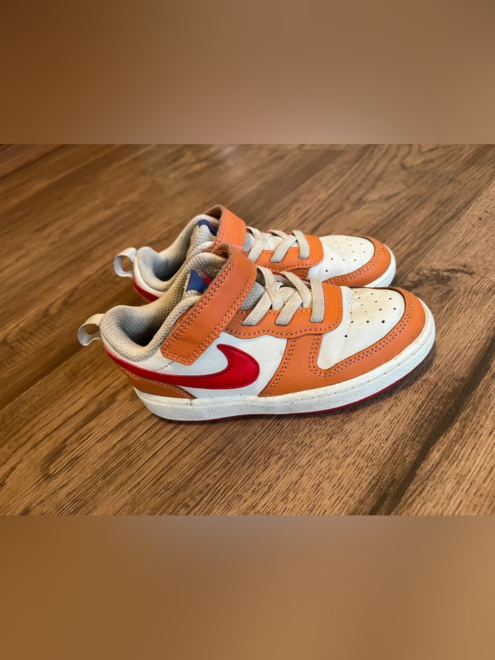 Nike Kids Orange, White & Red Low-Top Sneakers